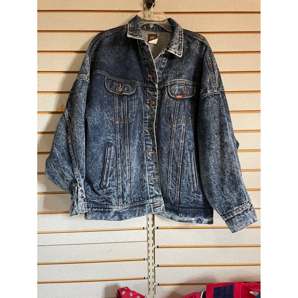 Vintage Lee‎ Riders Denim Jacket Acid Wash Jean Jacket Oversized Small USA XXL